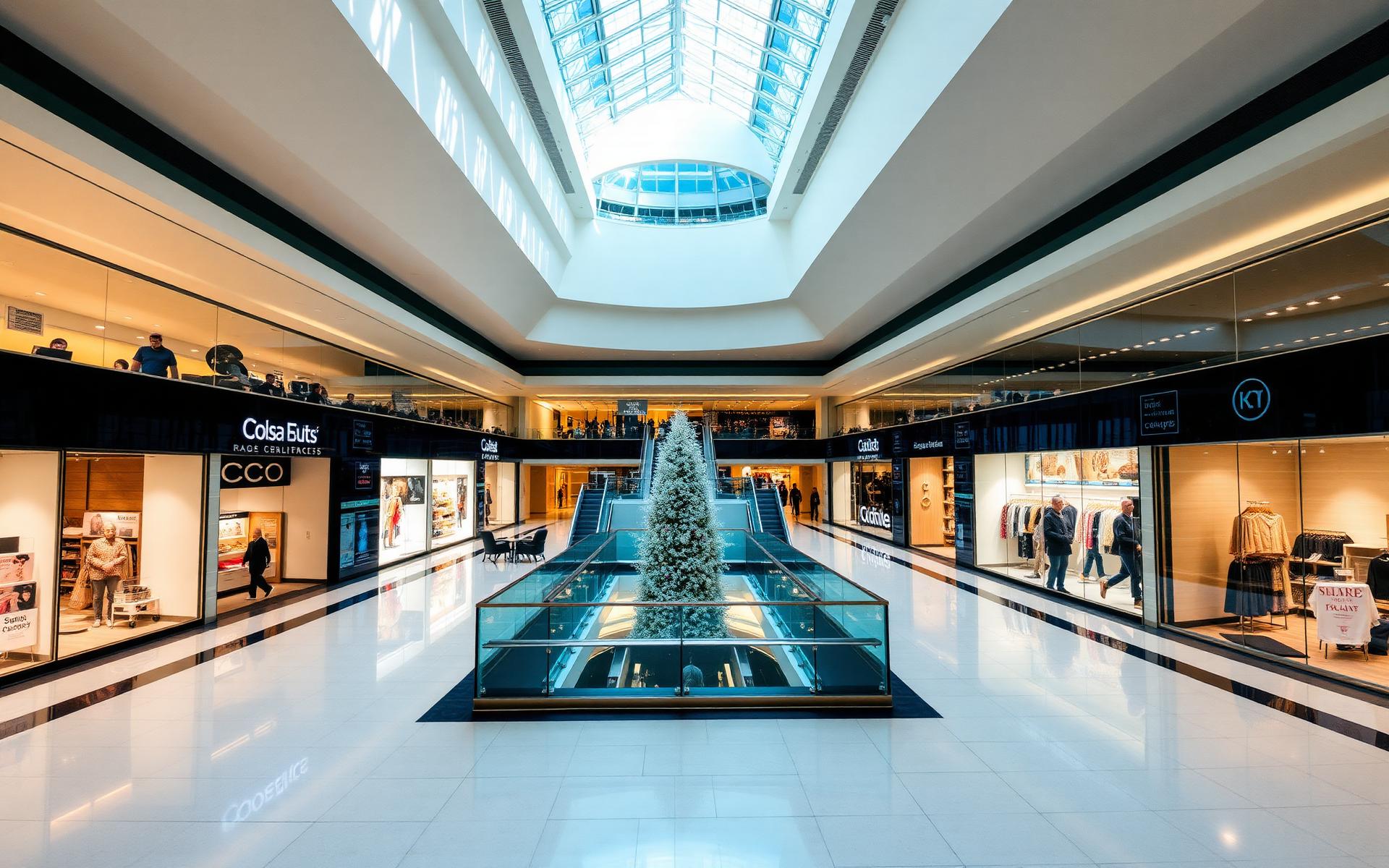 Modern shopping mall interior